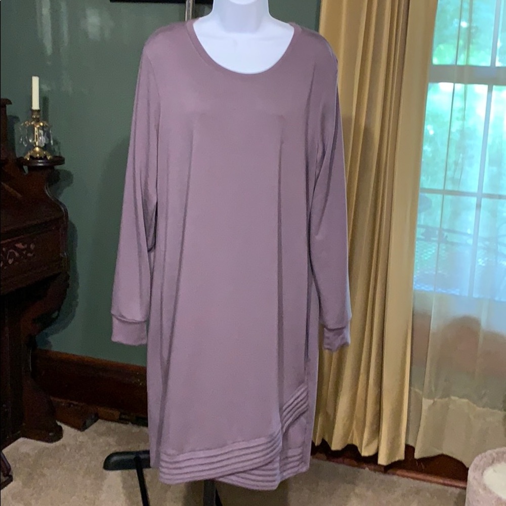 Purple colored knit dress